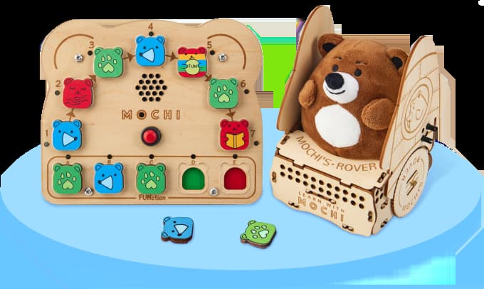 mochi robotics kit on a platform