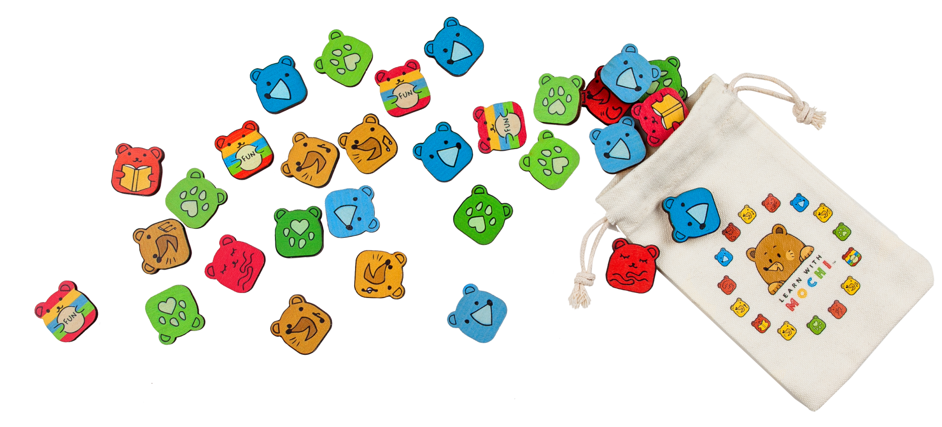 mochi blocks out of pouch